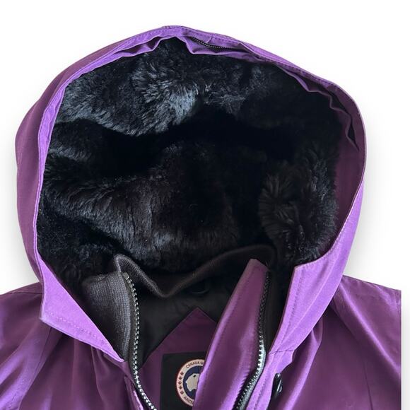 Canada Goose Kensington Parka Down Coat Jacket Purple Small Women’s - Picture 9 of 16